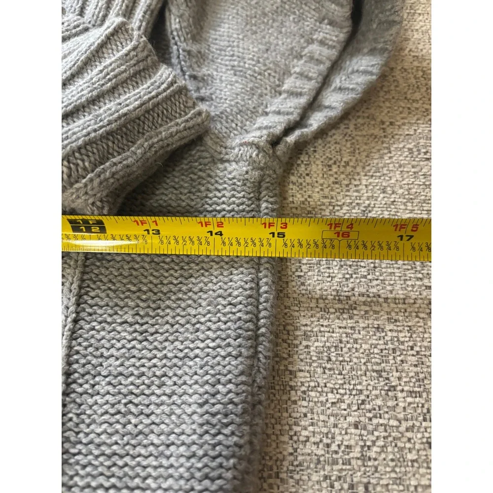 Willi Smith Cable Knit Turtleneck Sweater‎ Medium Angora Rabbit Hair Blend Gray